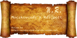 Moczkovcsák Rápolt névjegykártya